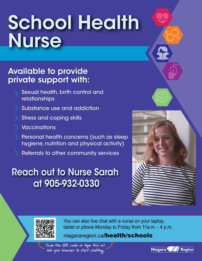 Secondary School Nurse Posters 2022-23 DSBN_Sarah
